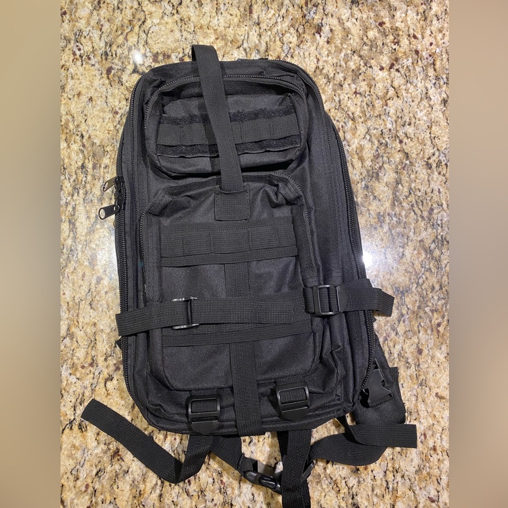 Black army backpack